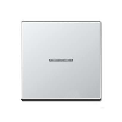 Jung Eco Profi механизмы Алюминий Выключатель одноклавишный с подсветкой универсальный Jung Eco Profi (вкл/выкл с 2-х мест), 10А/250В