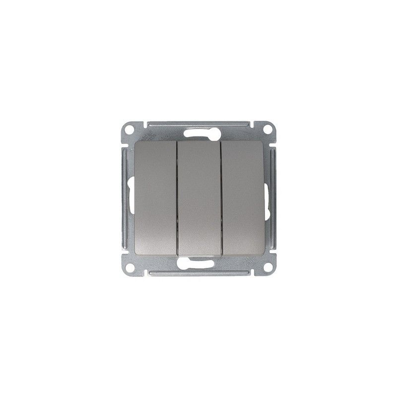 Glossa Платина Выключатель 3-клавишный Systeme Electric Glossa Платина GSL001231