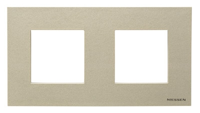 Рамки ABB Zenit Шампань  Рамка ABB Zenit Шампань 2-я 2+2 мод 2CLA227200N1901