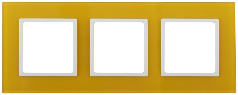 Рамки ЭРА Elegance Рамка ЭРА Elegance Желтый/белый Стекло 3-ая 14-5103-21 Б0034512
