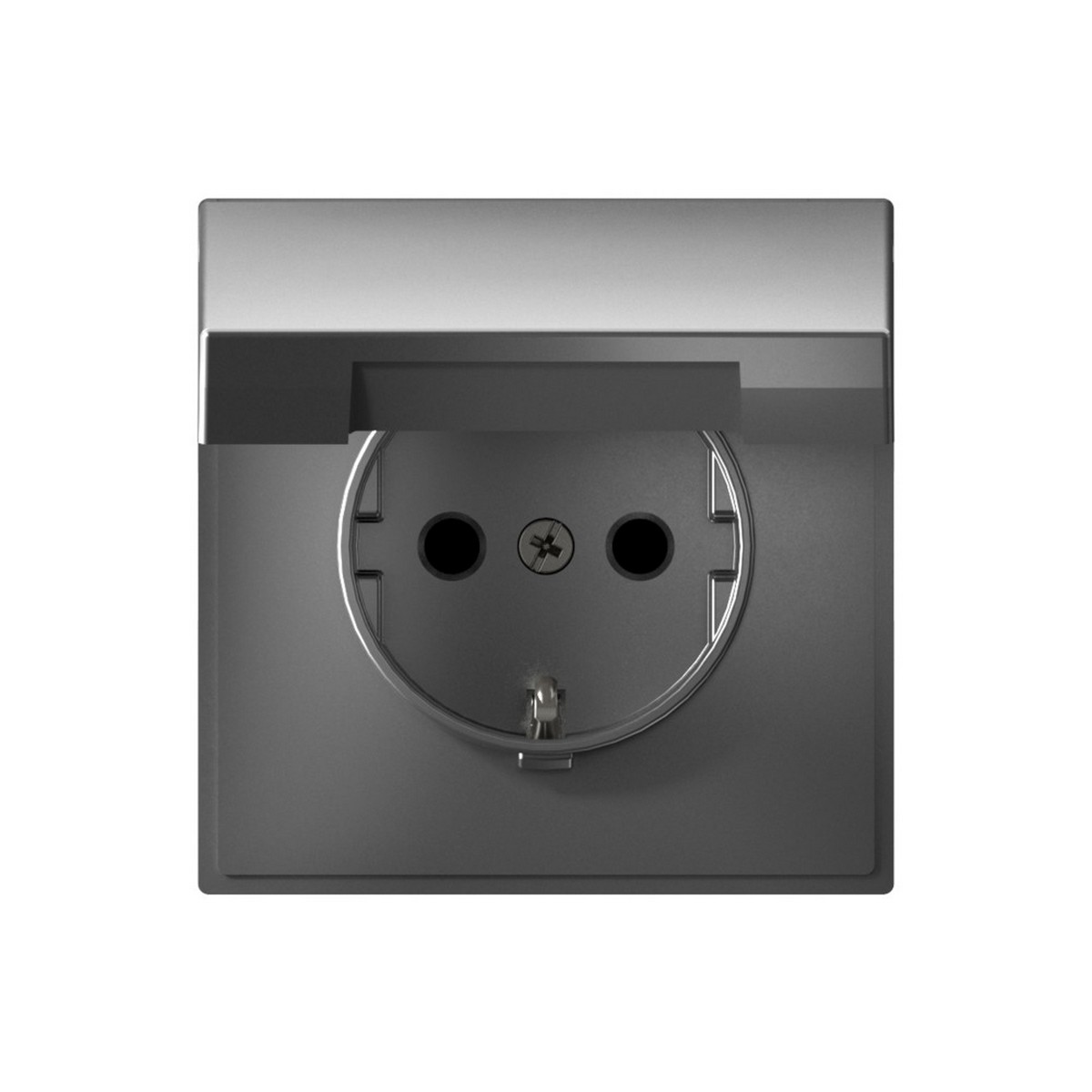 ArtGallery Сталь Розетка SE ArtGallery Сталь с заземл. со шторк. с крышк., 16А, IP20 быстрозажим. клем. GAL000946S