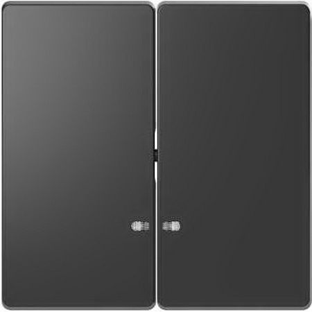 Merten D-Life Антрацит Выключатель двухклавишный с подсветкой Merten D-Life антрацит