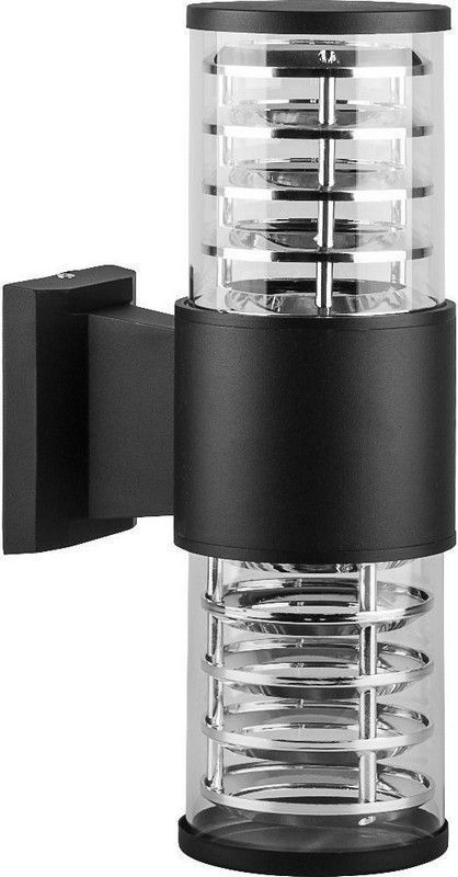 Уличные настенные светильники Светильник садово-парковый Feron DH0802 на стену вверх/вниз  E27 230V черный 06298