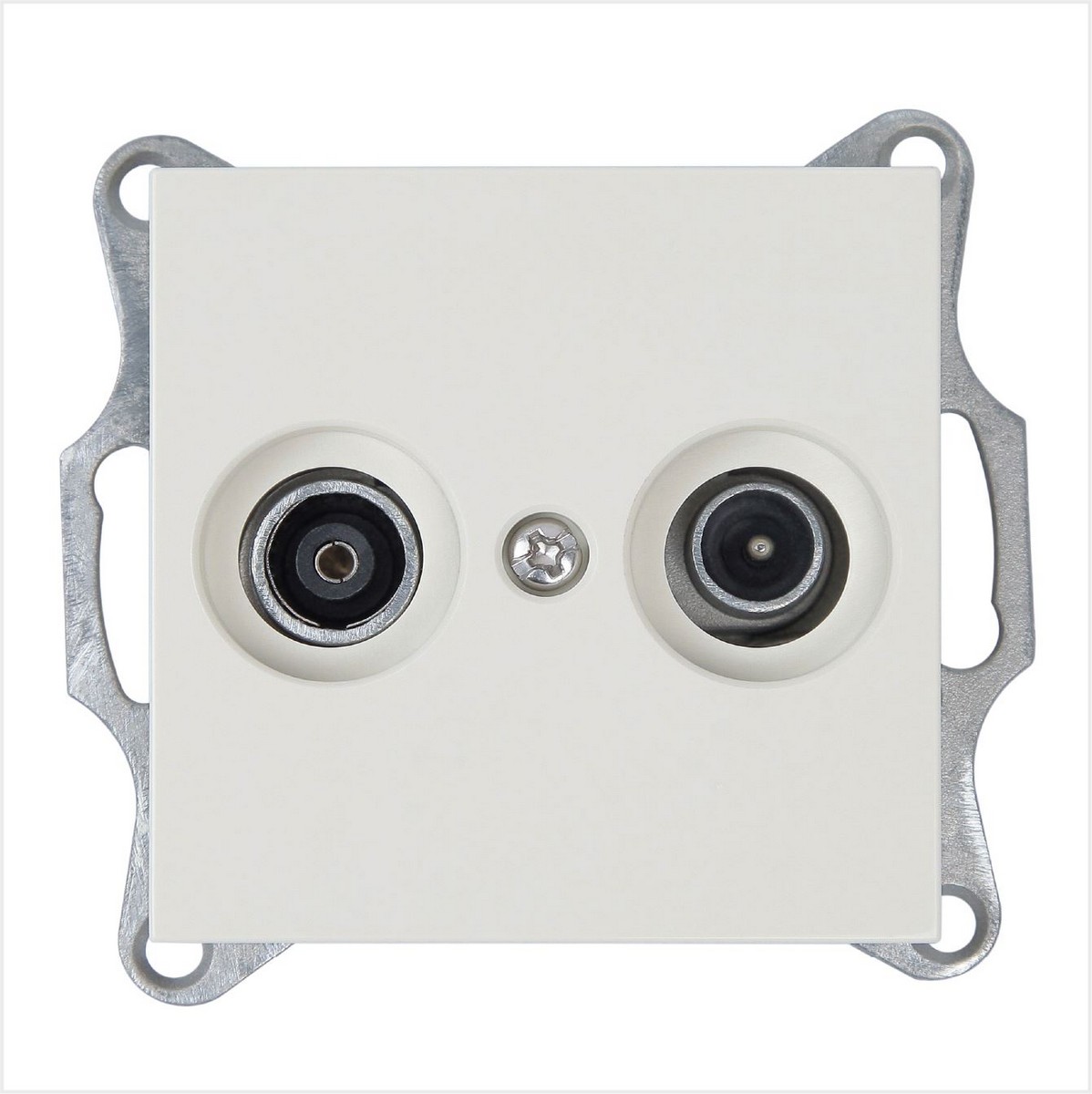 JASMART G - розетки и выключатели Розетка JASMART TV+FM оконечная слоновая кость G6204V