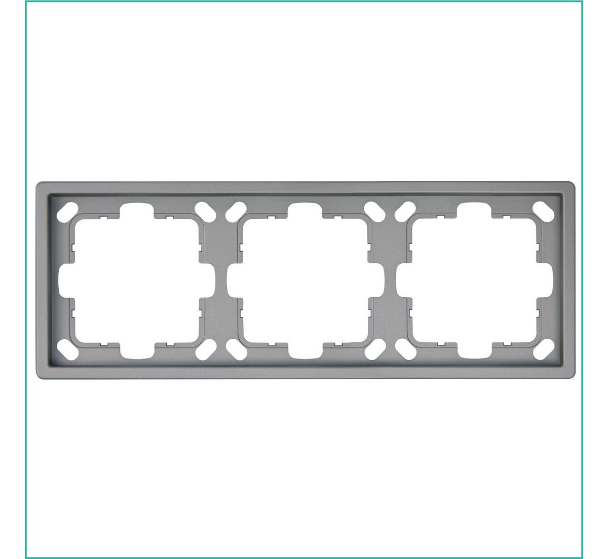 JASMART FD - розетки и выключатели Рамка JASMART FD 3-постовая Никель 1003NI