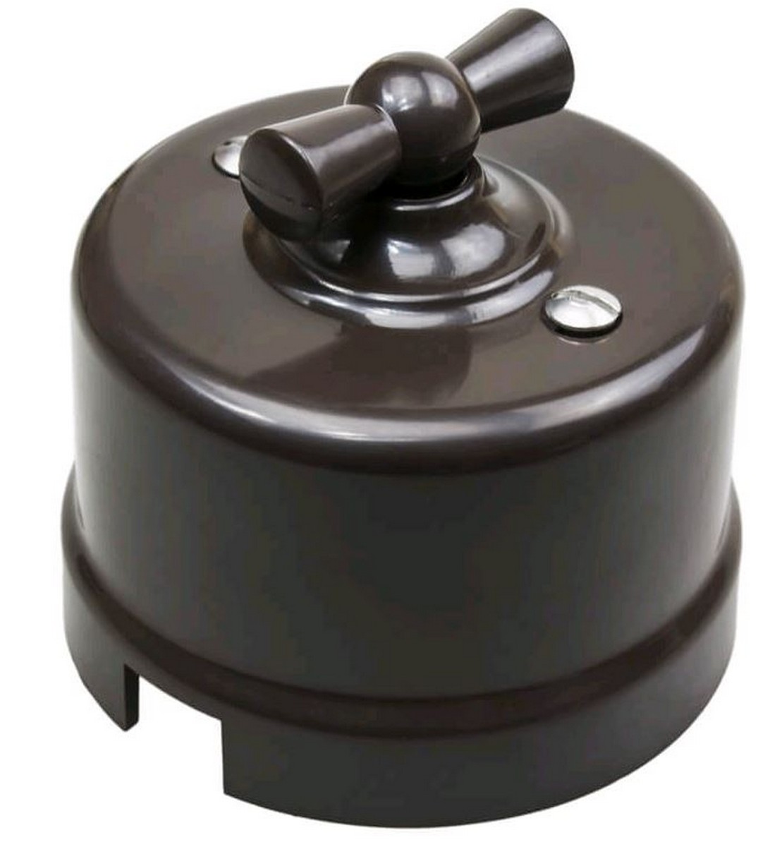 Bironi Лизетта - Ретро розетки и выключатели Выключатель BIRONI Пластик Коричневый перекрестный B1-203-22