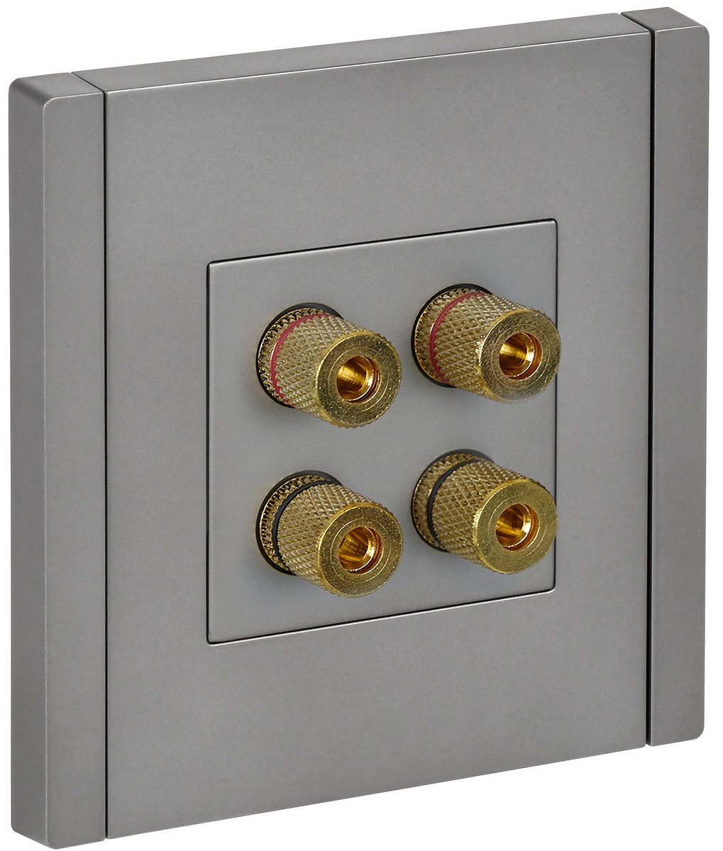 IEK FORTE&PIANO Сталь Аудиорозетка IEK FORTE&PIANO Сталь 4-мест. FP539