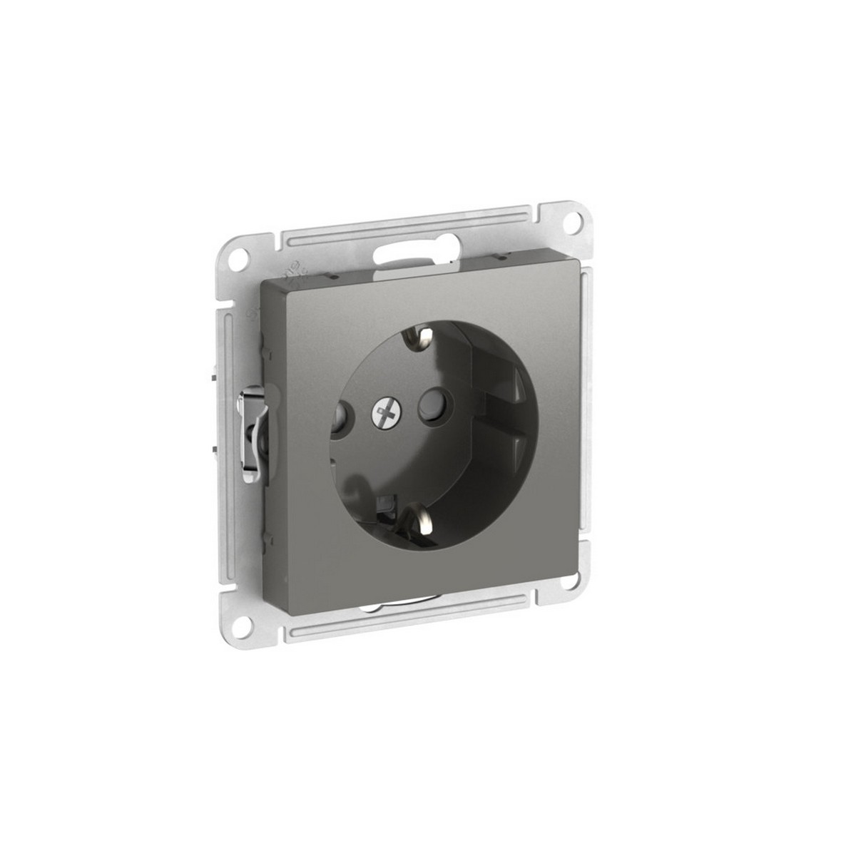 AtlasDesign Сталь Розетка SE AtlasDesign Сталь с заземлением со шторками быстрозажим. клем. ATN000945S