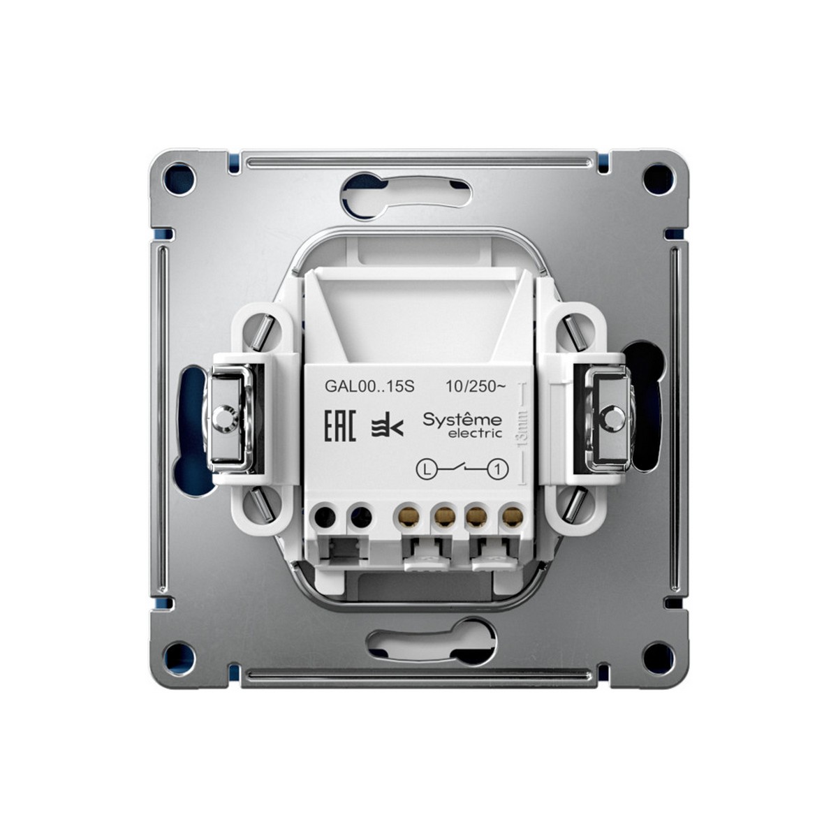 ArtGallery Аквамарин Выключатель SE ArtGallery Аквамарин 1-клавишный кнопочный быстрозажим. клем. GAL001115S