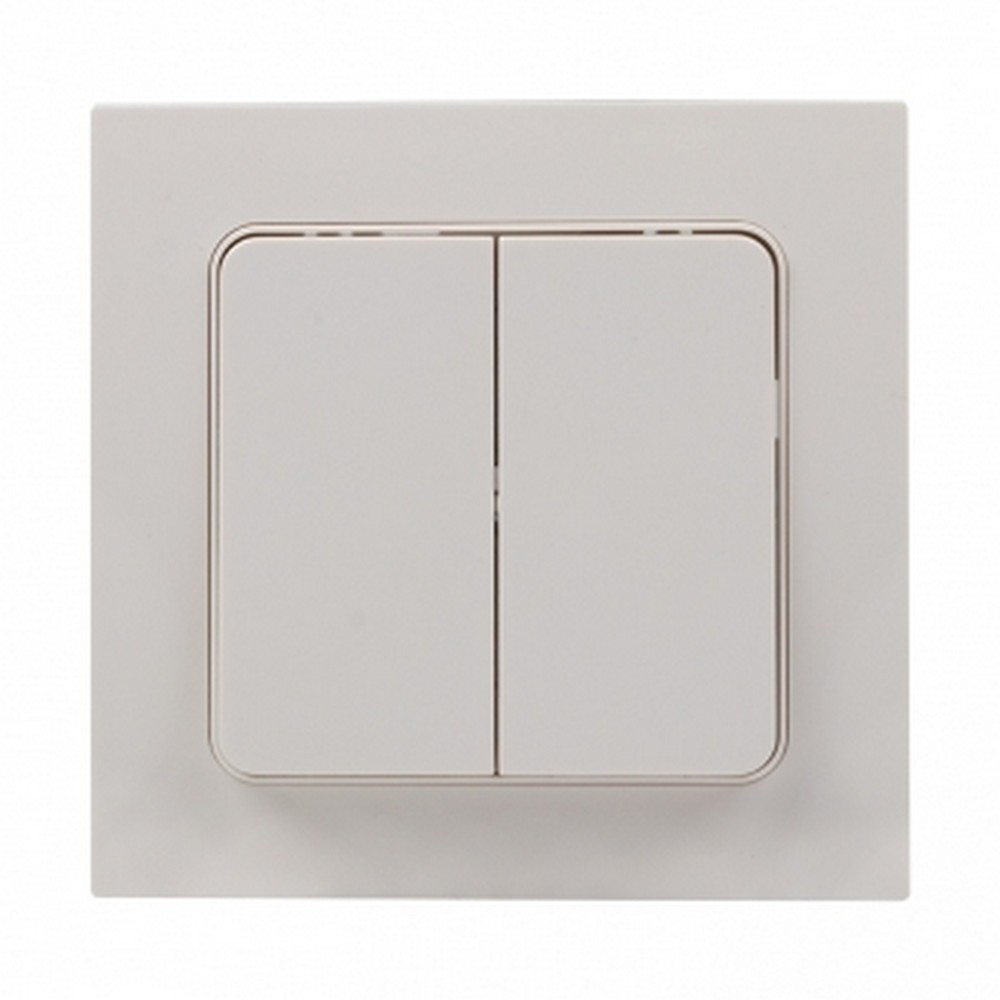 EKF Стокгольм белый Выключатель 2-кл EKF PROxima Стокгольм Белый с рамкой 10А EXV10-023-10