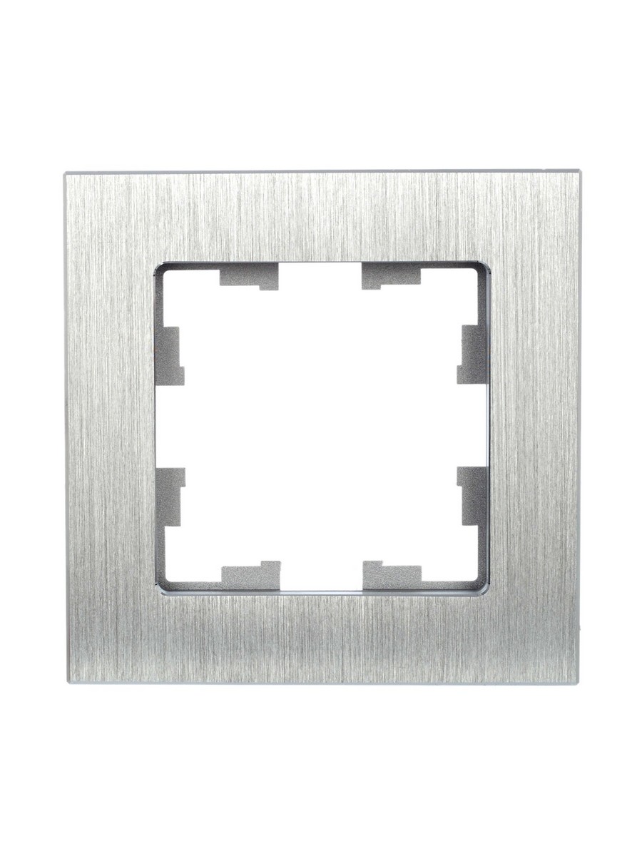 IEK Brite Рамки Рамка IEK BRITE 1-местная РУ-1-1-БрА металл алюминий BR-M12-M-K47