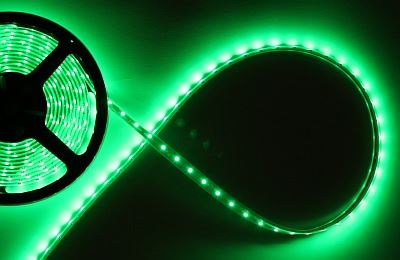 Светодиодная лента зеленая Светодиодная лента Eleganz SMD 3528 Зеленый 300 Led 12 В IP65 4,8 Вт/м (цена за метр)