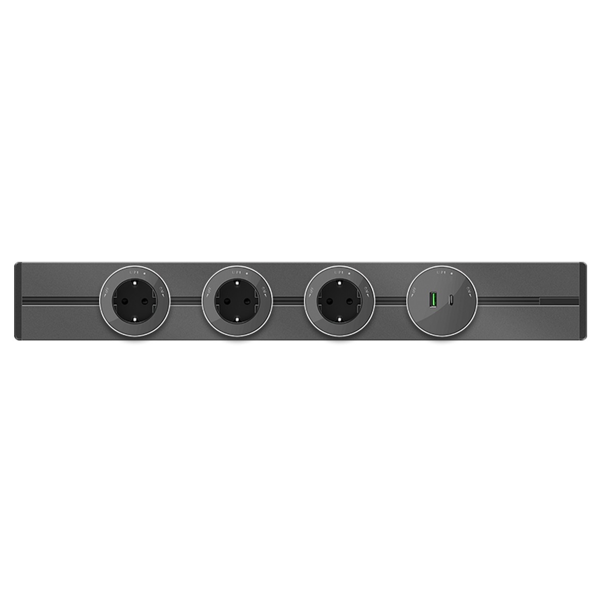 MultiTrack - Розетки и шинопровод Шина Systeme Electric MultiTrack Графит скрытой установки трековой системы 120 см MTK11012G