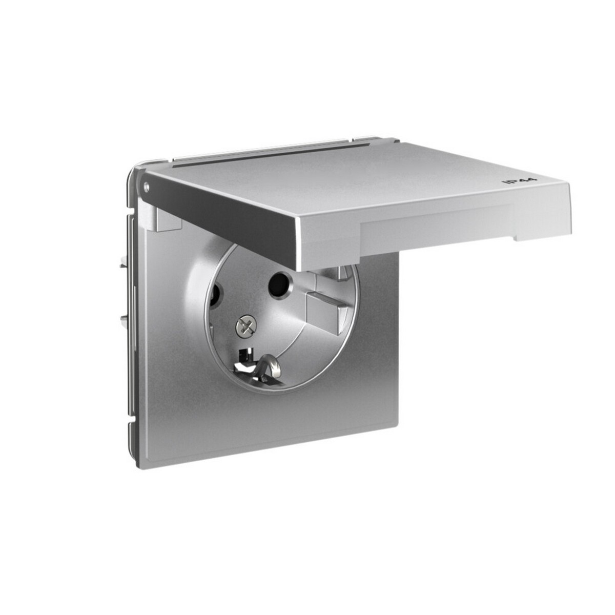 ArtGallery Алюминий Розетка Systeme Electric ArtGallery Алюминий с заземл. со шт. с крышк 16А IP44 GAL440346