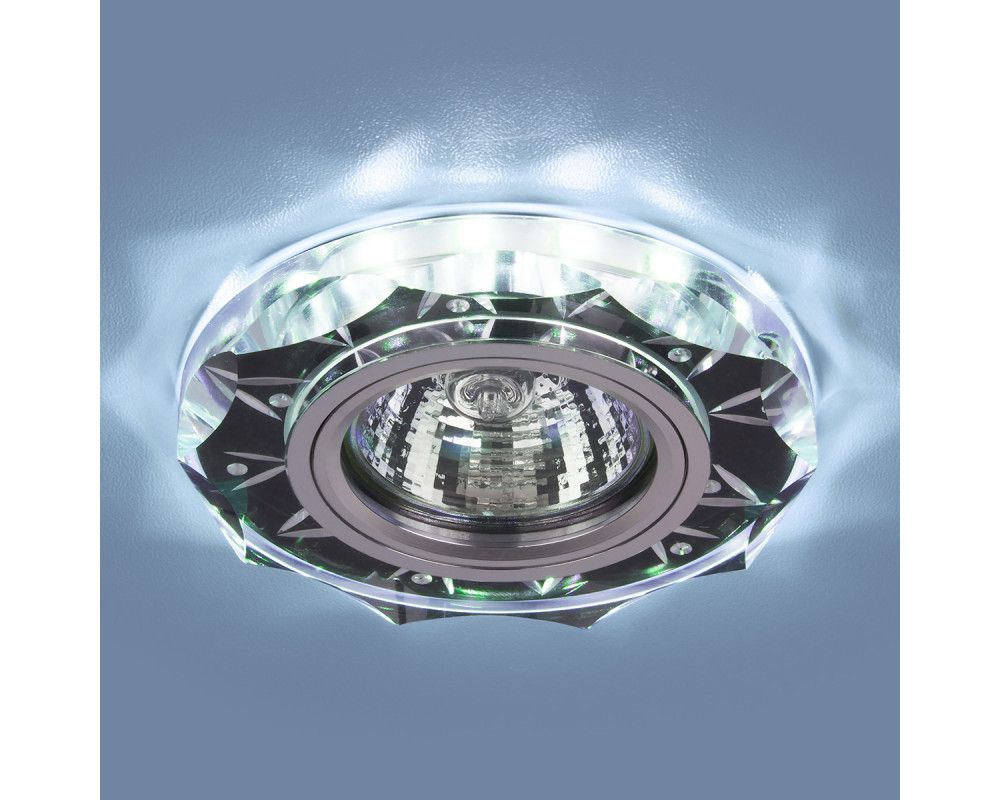 Светильники встраиваемые распродажа Встраиваемый точечный светильник Elektrostandard со светодиодной подсветкой 8356 MR16 BL черный