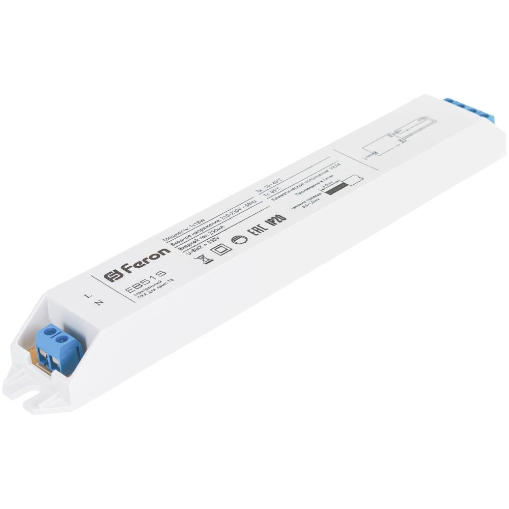 Балласты(ЭПРА), Стартеры Балласт электронный Feron 1*18W(10-18W) ЕВ51 21519 