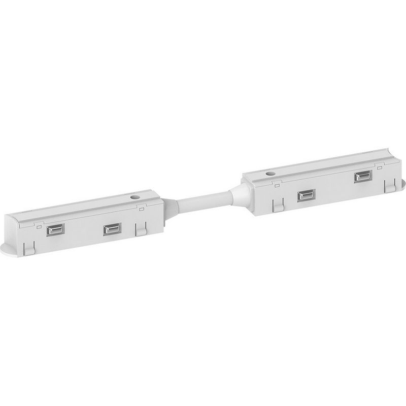 Трековые светодиодные светильники Соединитель-коннектор Feron для магнитного шинопровода белый LD3003 41974 