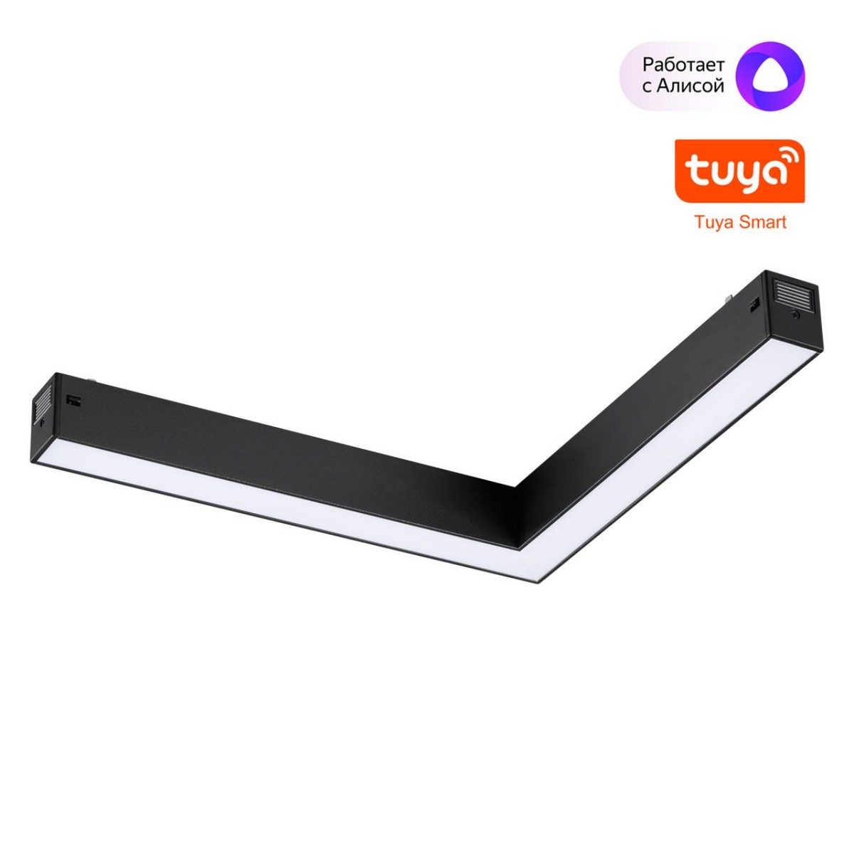 Трековые светодиодные светильники Трековый светодиодный светильник L-образный диммир. со сменой цв.температуры, пульт/Tuya Smart Life NOVOTECH 359945 VECTOR