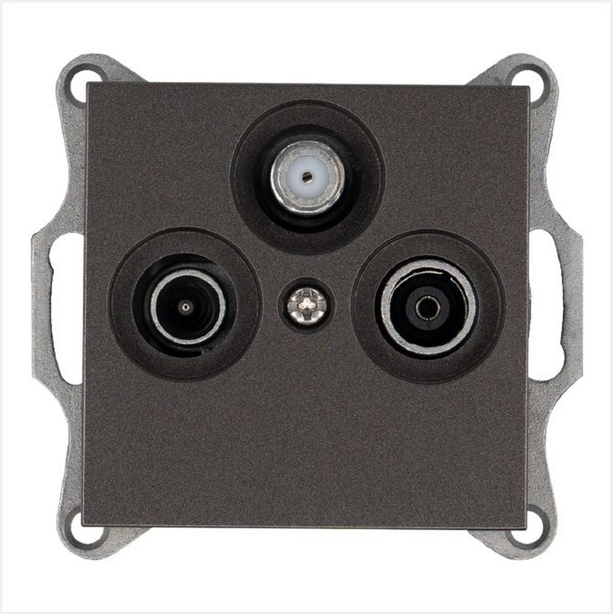 JASMART G - розетки и выключатели Розетка JASMART TV+FM+SAT проходная Мокко G6207Z