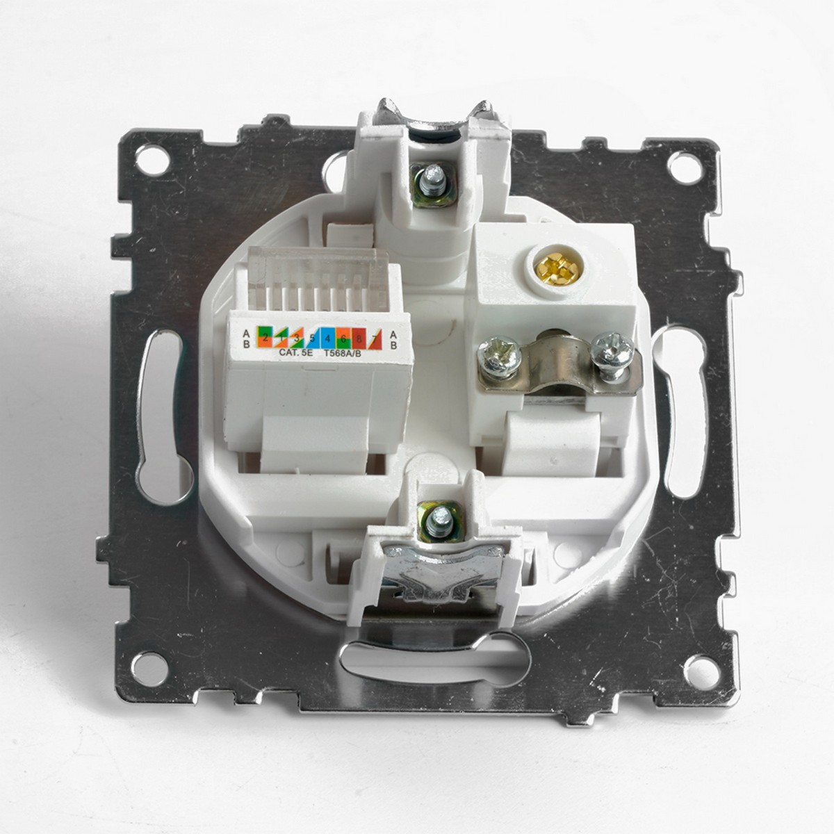 Катрин - Розетки и выключатели Stekker Розетка TV + компьютерная RJ-45 STEKKER GLS00-7106-01 Катрин белый 49181