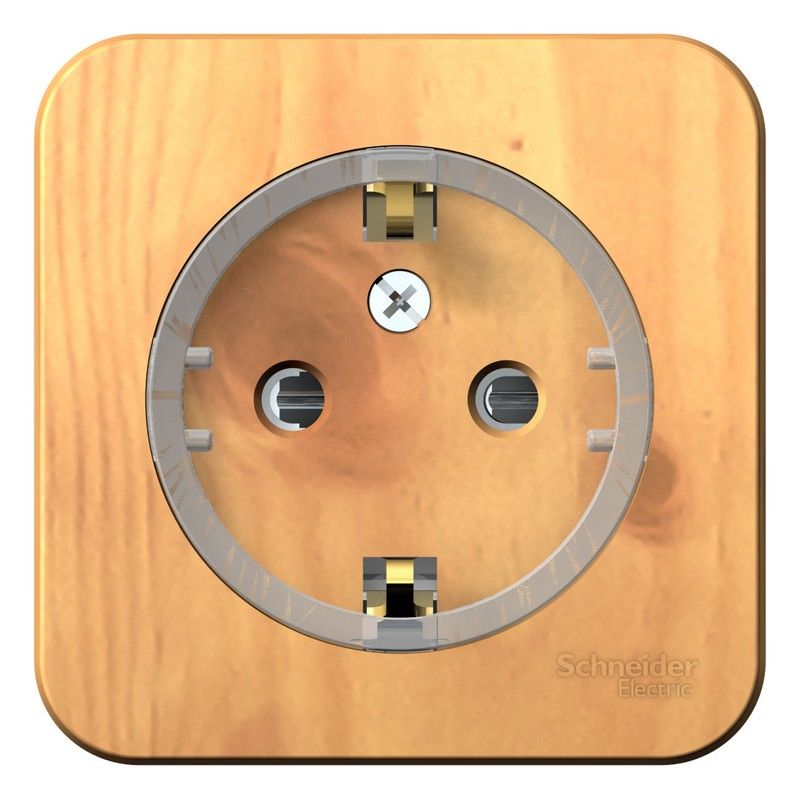 Blanca ясень розетки и выключатели Розетка SE Blanca с/з Ясень наружный со шторками (тонкая) BLNRA111115