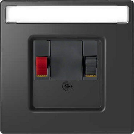 Merten D-Life Антрацит Аудио розетка 1 линия черная Merten D-Life антрацит