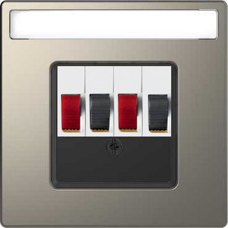 Merten D-Life Никель Аудио розетка 2 линии белая Merten D-Life никель