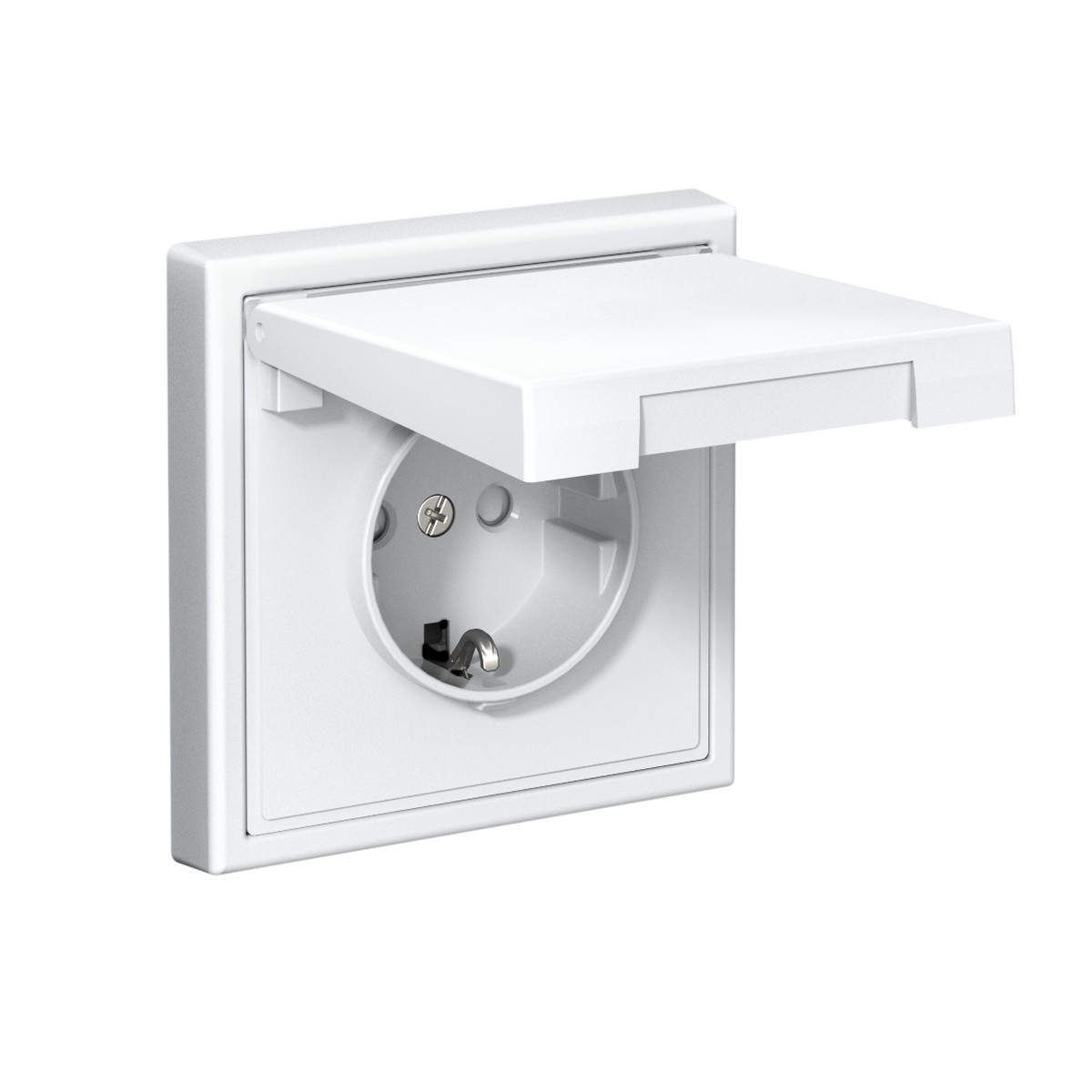 ArtGallery Белый Розетка SE ArtGallery Белый с заземл. со шторк. с крышк., 16А, IP20 быстрозажим. клем. GAL000146S