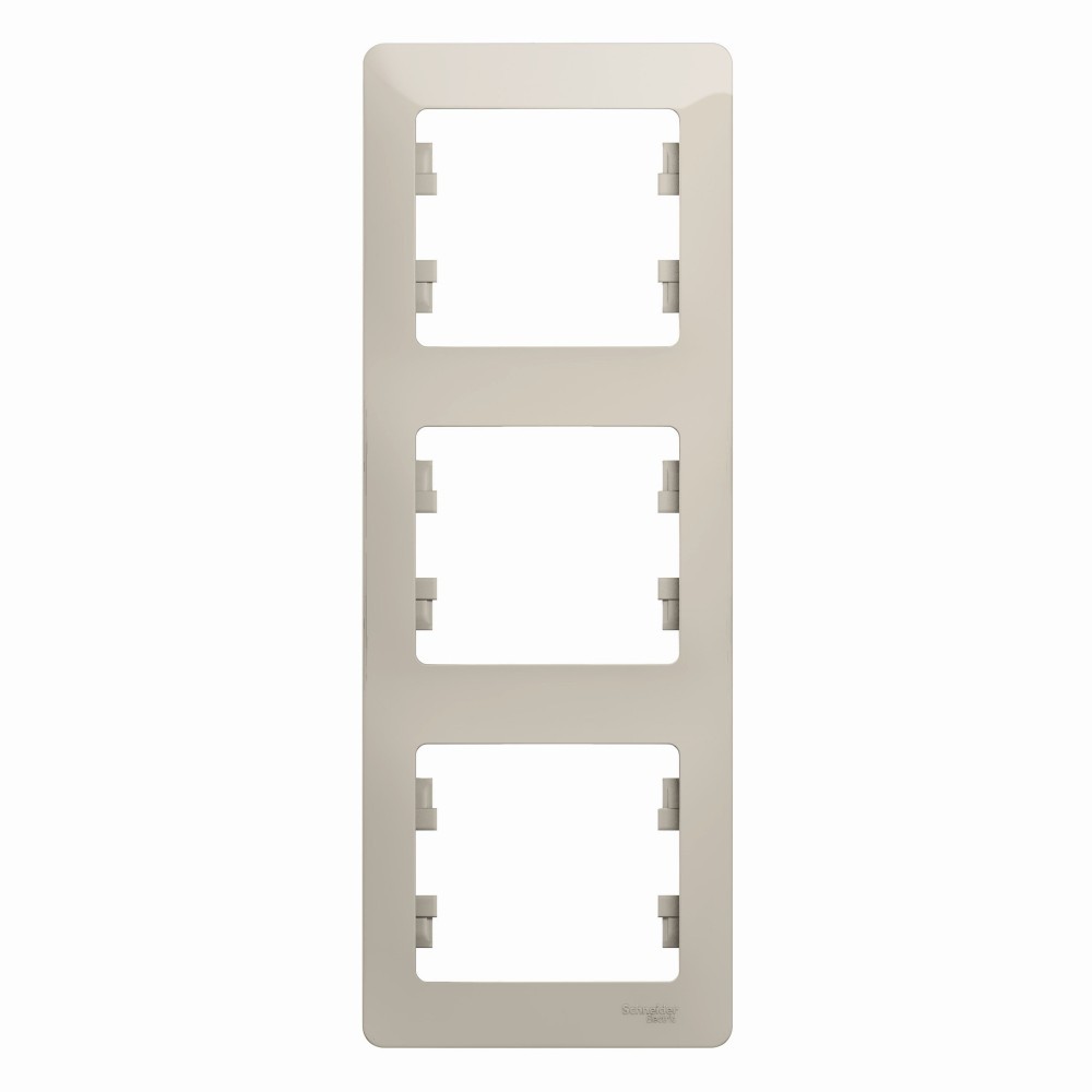 Glossa Молочный Рамка Systeme Electric Glossa Молочная 3-ая вертикальная GSL000907