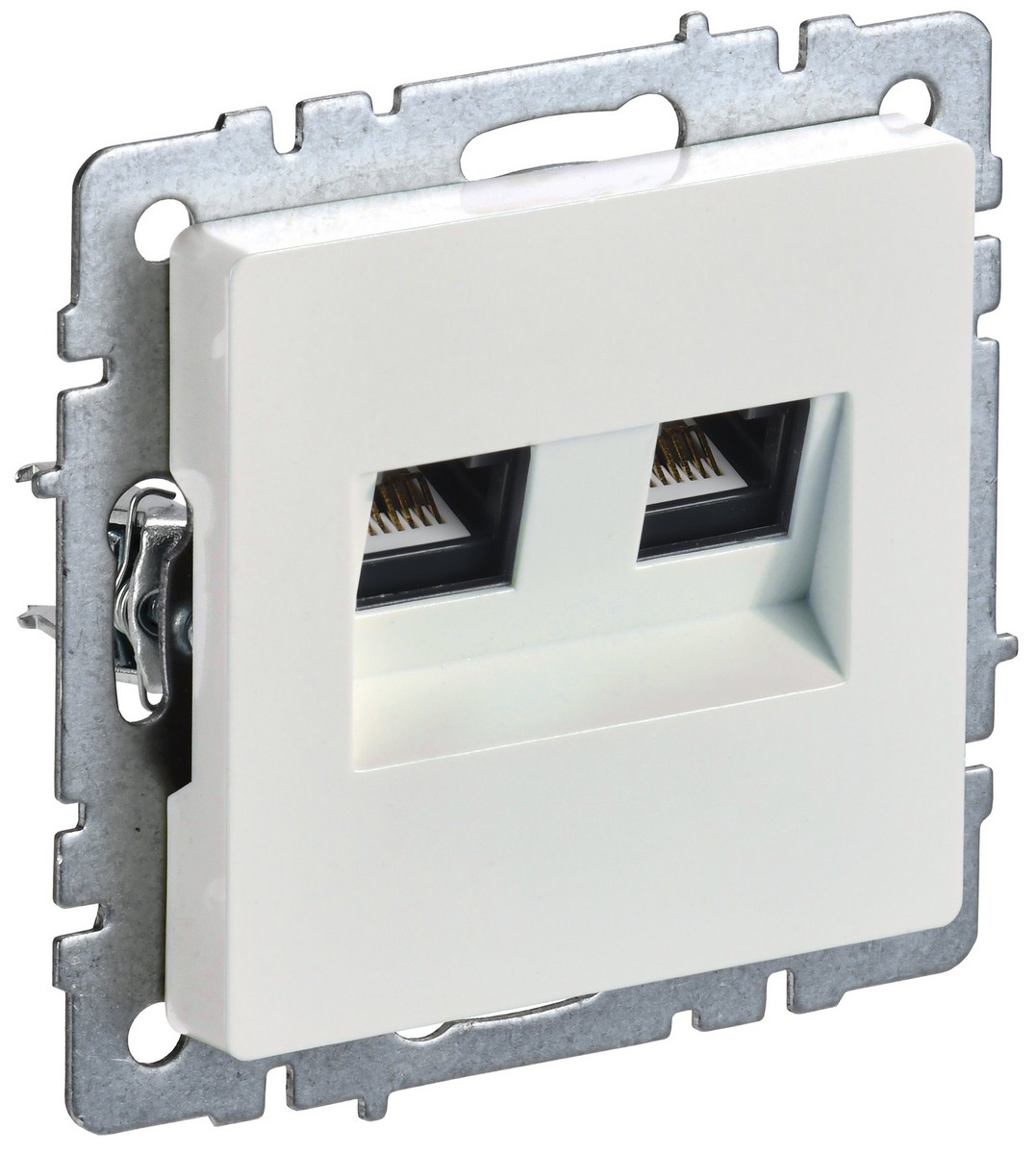 IEK Brite Жемчуг Розетка IEK BRITE компьютерная двойная кат.5E RJ45 РК10-2-БрЖ жемчуг BR-K20-1-K36