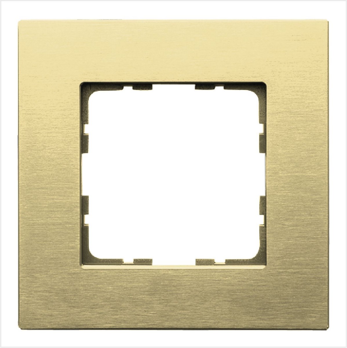 JASMART G - розетки и выключатели Рамка JASMART 1-постовая алюминий Champagne METAL G1001AG