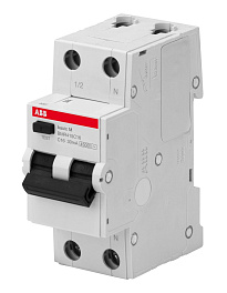 Дифференциальный автомат (АВДТ) ABB Basic M 1P+N 16A тип C 30mA BMR415C16 2