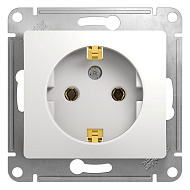 Glossa Белый Розетка Systeme Electric Glossa Белый с заземлением GSL000143